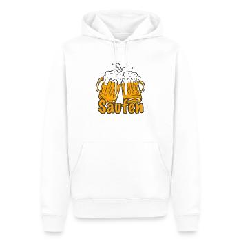 Saufen - Männer Premium Bio Hoodie - Weiß - Vorne - Nico (187cm)