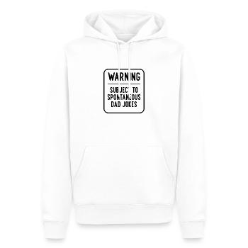 SUPER PAPA JOUR - Sweat à capuche Premium bio Homme - blanc - Devant - Nico (187cm)