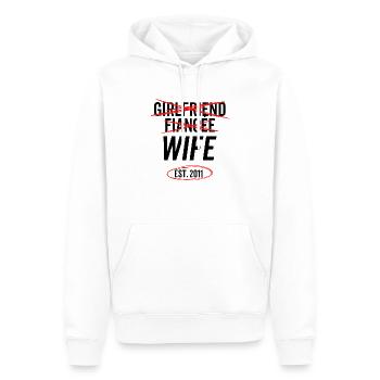 Freundin Verlobte Ehefrau Est 2011 - Männer Premium Bio Hoodie - Weiß - Vorne - Nico (187cm)