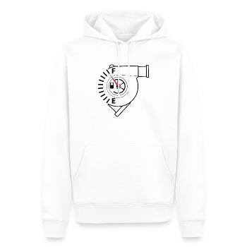 Turbo Fuel Tank Tuning Twinturbo Car Voiture de sport - Sweat à capuche Premium bio Homme - blanc - Devant - Nico (187cm)