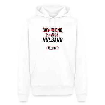 Freund Verlobter Ehemann Est 1982 - Männer Premium Bio Hoodie - Weiß - Vorne - Nico (187cm)