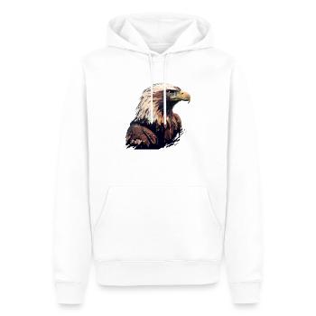 Aigle royal - Sweat à capuche Premium bio Homme - blanc - Devant - Nico (187cm)