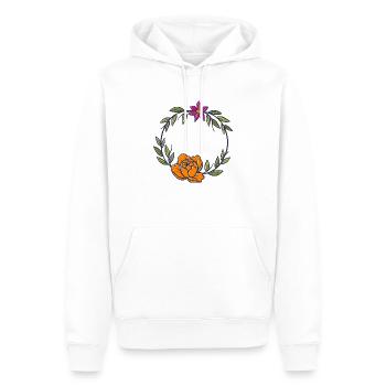 Flower Blume Pflanze - Männer Premium Bio Hoodie - Weiß - Vorne - Nico (187cm)