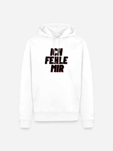 Ich fehle mir - Männer Premium Bio Hoodie - Weiß