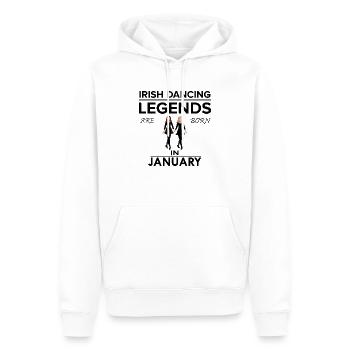 Dancing Dance Music - Men’s Premium Organic Hoodie - white - Front - Nico (187cm)