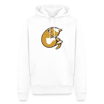 chat qui dort en boule - Sweat à capuche Premium bio Homme - blanc - Devant - Nico (187cm)
