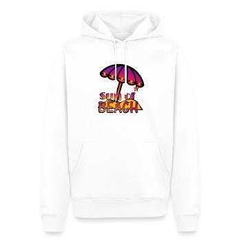 Sonne des Strandes - Männer Premium Bio Hoodie - Weiß - Vorne - Nico (187cm)