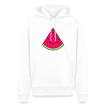 melone lustig - Männer Premium Bio Hoodie - Weiß - Vorne - Nico (187cm)