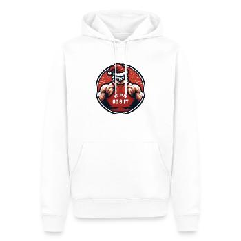 Santa Muscular Tee – festliche Motivation - Männer Premium Bio Hoodie - Weiß - Vorne - Nico (187cm)