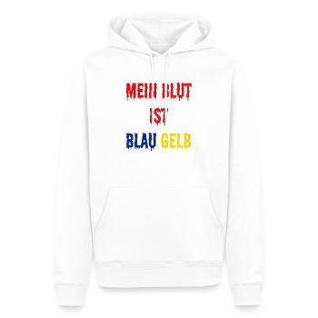 Bllau Gelb Sport Fan - Männer Premium Bio Hoodie - Weiß - Vorne - Nico (187cm)