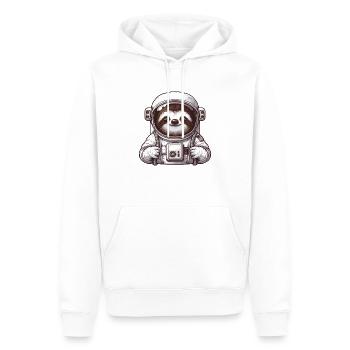 Paresseux Mignon En Combinaison Spatiale Astronaute, Espace - Sweat à capuche Premium bio Homme - blanc - Devant - Nico (187cm)