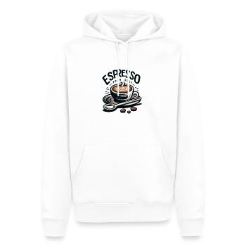 Préparez vous-même un expresso - Sweat à capuche Premium bio Homme - blanc - Devant - Nico (187cm)