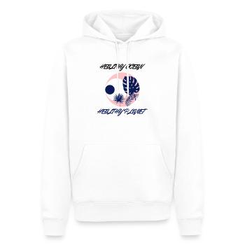 Meeresschutz - Männer Premium Bio Hoodie - Weiß - Vorne - Nico (187cm)