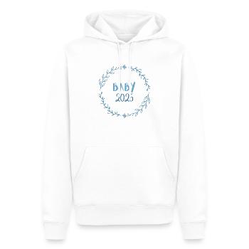 BABY 2025 - Männer Premium Bio Hoodie - Weiß - Vorne - Nico (187cm)
