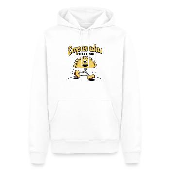 Empanadas - Cadeau parfait pour les gourmets - Sweat à capuche Premium bio Homme - blanc - Devant - Nico (187cm)