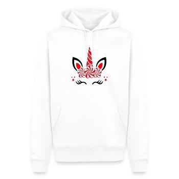 Einhorn süße Regenbogen lustige Einhörner magische Fantasie - Männer Premium Bio Hoodie - Weiß - Vorne - Nico (187cm)