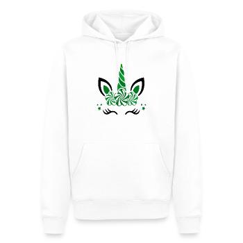 Einhorn süße Regenbogen lustige Einhörner magische Fantasie - Männer Premium Bio Hoodie - Weiß - Vorne - Nico (187cm)