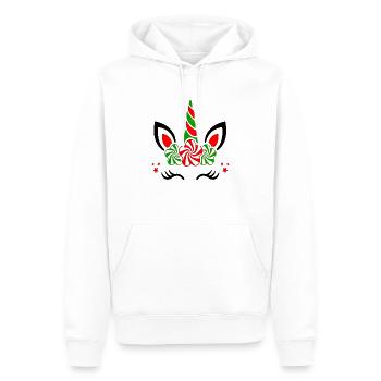 Einhorn süße Regenbogen lustige Einhörner magische Fantasie - Männer Premium Bio Hoodie - Weiß - Vorne - Nico (187cm)