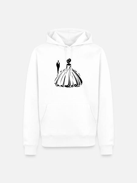 Bride - Men’s Premium Organic Hoodie - white