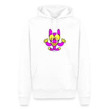 jango creation - Männer Premium Bio Hoodie - Weiß - Vorne - Nico (187cm)