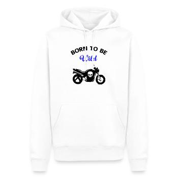 motorrad - Männer Premium Bio Hoodie - Weiß - Vorne - Nico (187cm)