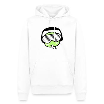Coole DJ Schlange Gesicht Tier Kopf Musik Party - Sweat à capuche Premium bio Homme - blanc - Devant - Nico (187cm)