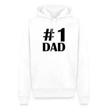 1 dad - Männer Premium Bio Hoodie - Weiß - Vorne - Nico (187cm)