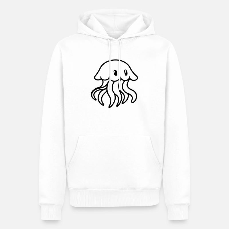 qualle comic - Männer Premium Bio Hoodie - Weiß