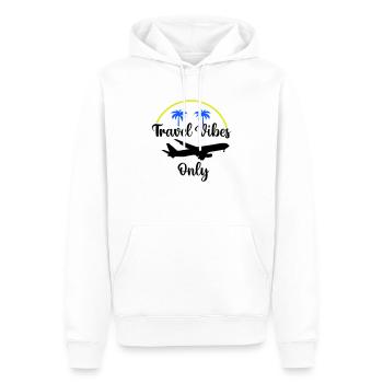 Travel Vibes uniquement - Sweat à capuche Premium bio Homme - blanc - Devant - Nico (187cm)