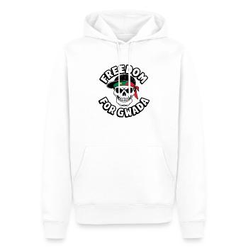 Freedom for Gwada - Men’s Premium Organic Hoodie - white - Front - Nico (187cm)