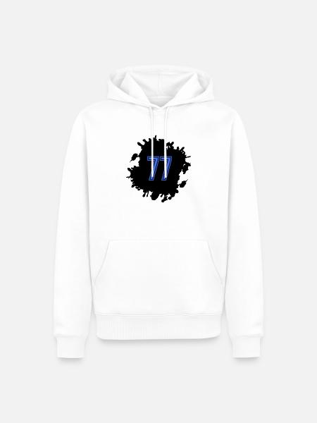 Spot 77 - Men’s Premium Organic Hoodie - white