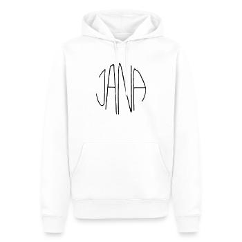 Jana - Männer Premium Bio Hoodie - Weiß - Vorne - Nico (187cm)