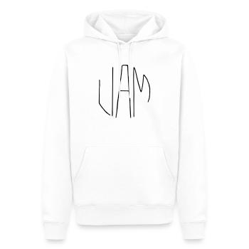 Liam - Männer Premium Bio Hoodie - Weiß - Vorne - Nico (187cm)