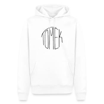 Tomek - Sweat à capuche Premium bio Homme - blanc - Devant - Nico (187cm)
