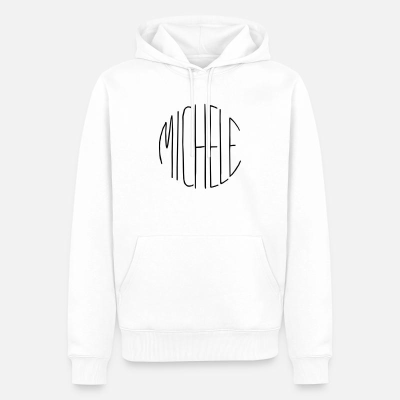 Michele - Männer Premium Bio Hoodie - Weiß