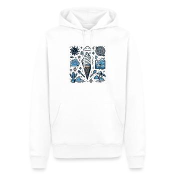 Sommerliches Dessert - Männer Premium Bio Hoodie - Weiß - Vorne - Nico (187cm)