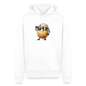Bande dessinée sur la pomme de terre - Sweat à capuche Premium bio Homme - blanc - Devant - Nico (187cm)