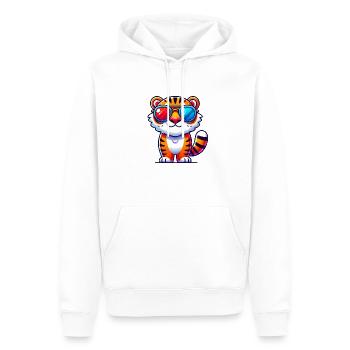 tiger sonnenbrille - Männer Premium Bio Hoodie - Weiß - Vorne - Nico (187cm)
