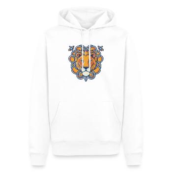 Tuyau Abeille Lion - Sweat à capuche Premium bio Homme - blanc - Devant - Nico (187cm)