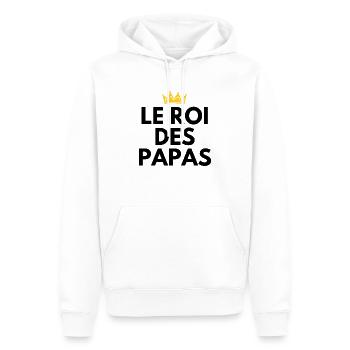 Der König der Väter - Papa Geschenkidee - Männer Premium Bio Hoodie - Weiß - Vorne - Nico (187cm)