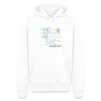 Bruh We Back Enseignants - Men’s Premium Organic Hoodie - white - Front - Nico (187cm)