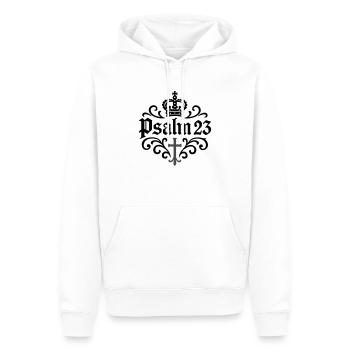 Psalm 23 Christlich - Männer Premium Bio Hoodie - Weiß - Vorne - Nico (187cm)