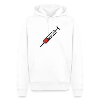 Spritze 2farb - Männer Premium Bio Hoodie - Weiß - Vorne - Nico (187cm)