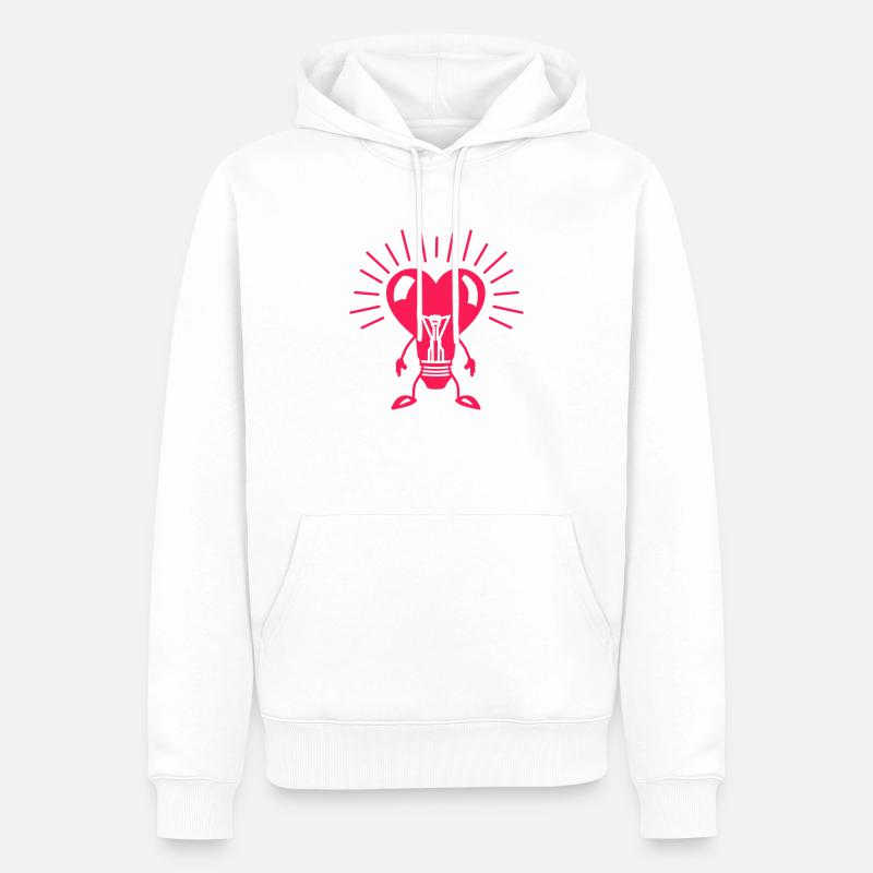love_bulb - Sweat à capuche Premium bio Homme - blanc