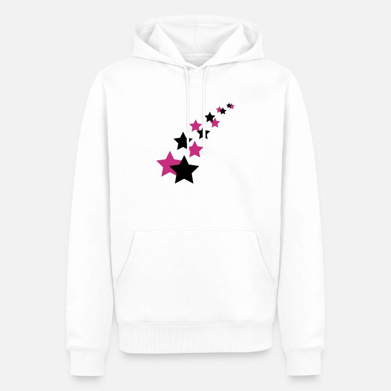 Sterne - Männer Premium Bio Hoodie - Weiß