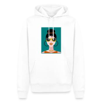 EHEFRAU. TOCHTER. JUGENDLICHER. FRAUENTAG - Männer Premium Bio Hoodie - Weiß - Vorne - Nico (187cm)