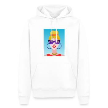 EHEFRAU. TOCHTER. JUGENDLICHER. FRAUENTAG - Männer Premium Bio Hoodie - Weiß - Vorne - Nico (187cm)
