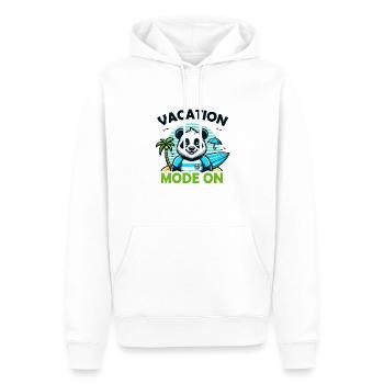 Panda Urlaubsmodus Ein - Männer Premium Bio Hoodie - Weiß - Vorne - Nico (187cm)