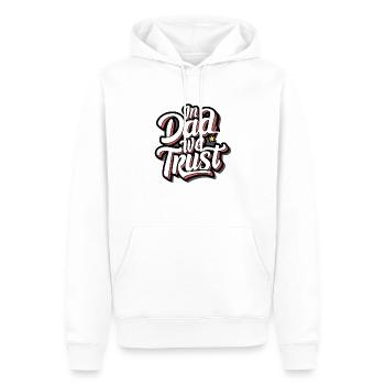 We trust our dad - dad is the best - Men’s Premium Organic Hoodie - white - Front - Nico (187cm)