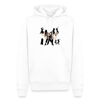 Dancing Dance Music - Men’s Premium Organic Hoodie - white - Front - Nico (187cm)